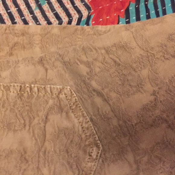 Free People tan cropped skinny pants size 28 - Picture 5 of 5
